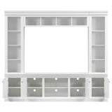 TV Stand With Hutch, Large Entertainment Center With Adjustable Shelves