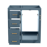 Retro Style Bathroom Vanity With 3 Drawers & Soft-Closing Doors