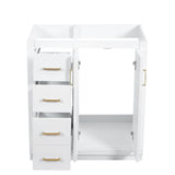 Retro Style Bathroom Vanity With 3 Drawers & Soft-Closing Doors