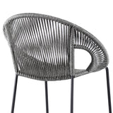 Acapulco - Indoor Outdoor Steel Bar Stool With Rope Set