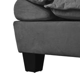 2 Seater Modular Loveseat With Curved Armrests