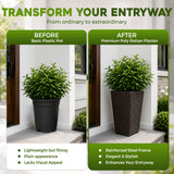 Solhome - Indoor / Outdoor Decorative Planter With Removable Insert (Set of 2) - Brown Ebony