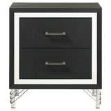 Malcolm - 2 Drawer Nightstand - Black