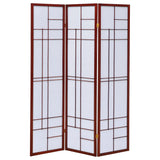 Colby - 3-Panel Folding Floor Screen - Brown / White