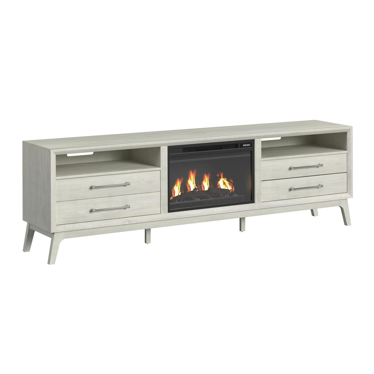 Westland - 4 Piece Entertainment Unit With 82" TV Console - Almond