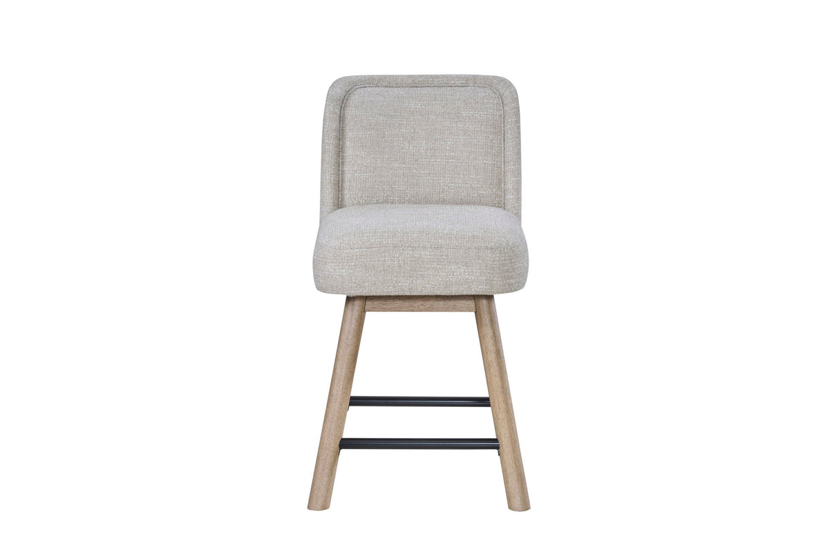 Pagosa - Counter Height Swivel Stool (Set of 2) - English Knotty Oak / Gray