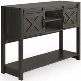 Farmhouse Entryway Table With Sliding Barn Door