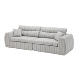 3 Seater, Couch With Throw Pillows For Living Room
