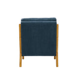 Upholstered Armchair With Back Support Pillow