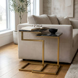 Chamblee - 2 Piece Square Nesting C - Table Set - Gold / Black
