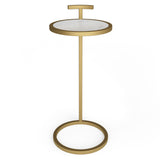 Brook - C Side Table - White / Gold