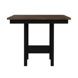 Brooks - 5 Piece Counter Set With Table And 4 Upholstered Seat & Wood Back Chairs - Medium Brown & Black