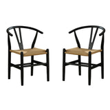 Side Chairs Dining Room Furniture (Set of 2) - Black
