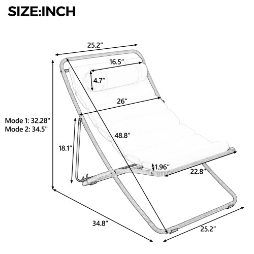 TREXM 2-Pieces Outdoor Folding Chair