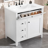Modern Bathroom Vanity With Sink, 3 Drawers And Adjustable Shelf