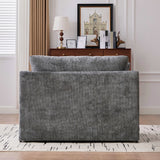 Farmhouse Accent Chair With 2 Bolster Pillows