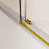 Frameless Single Sliding Soft Close Shower Doors, 5/16" Sgcc Tempered Glass