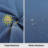 2 Piece Outdoor Chaise Lounge Chair Cushion Set