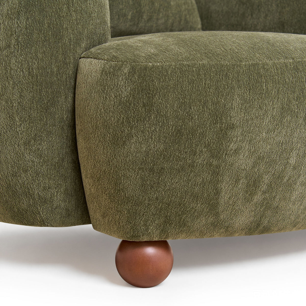 Clubchair, Bucket Chair, Decorative Sofa With Pillow, For Living Roon - Olive Green