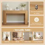 Retro Console Table With Storage, 3 Drawers