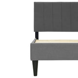 Bed With Channel Tufted Adjustable Headboard