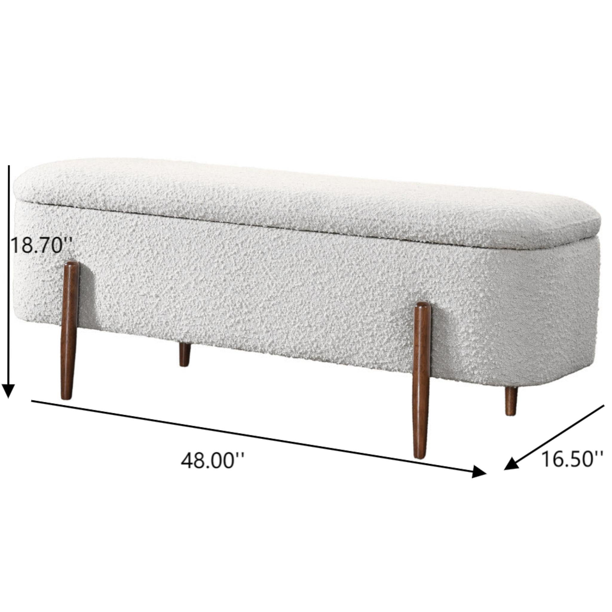 Sarna Storage Bench - Ivory