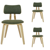 Jaguar - Curved Back Wood Dining Chair With Faux Leather Seat