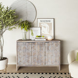 Accent Cabinet Sideboard Buffet Wooden Storage Server in Light Brown