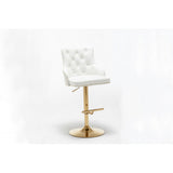 Adjustable Swivel Bar Stool With Nailhead Trim (Set of 2)