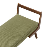 Mid-Century Bench With Wood Legs