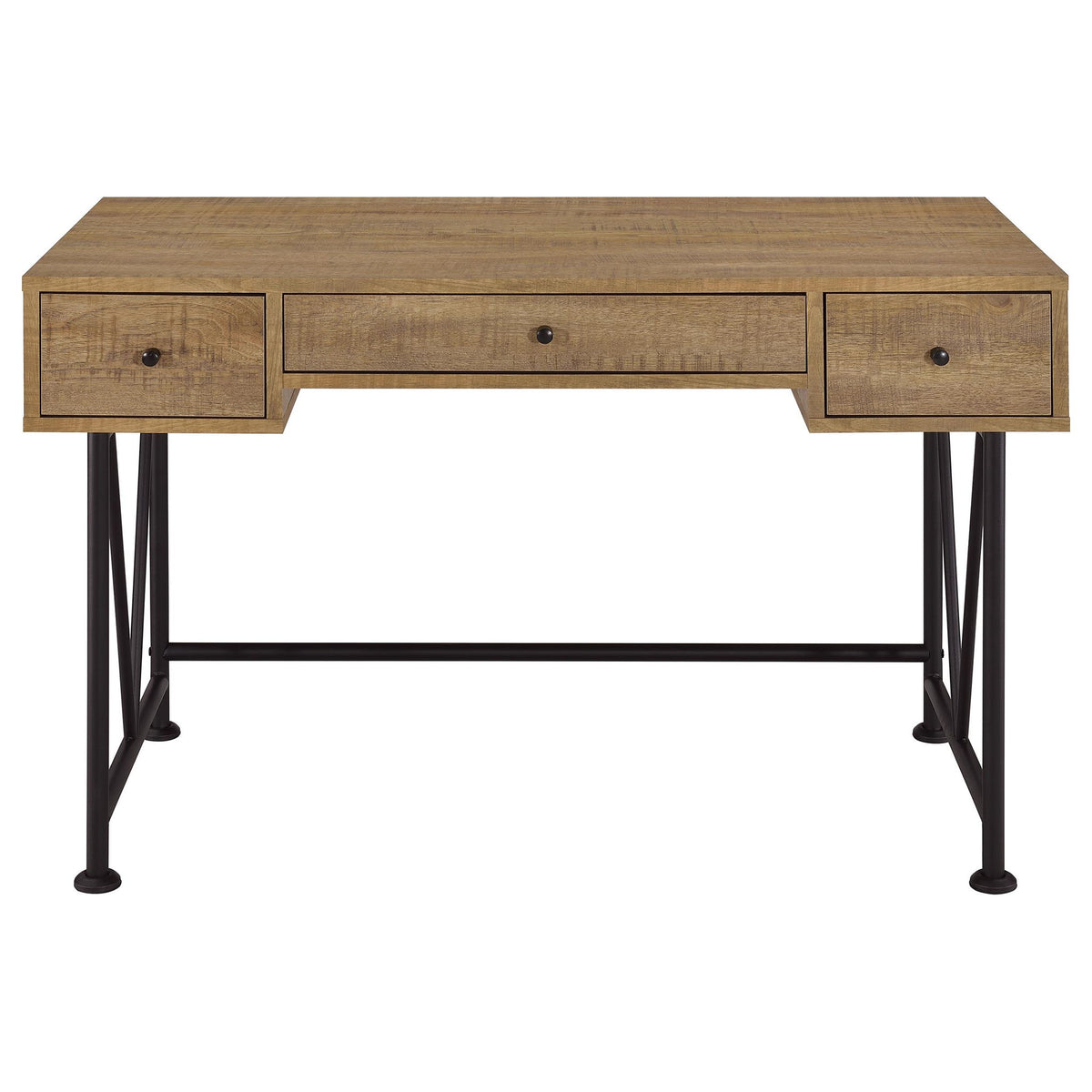 Vellun - 3 Drawer Writing Desk - Mango Color