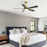 Reversible DC Motor Ceiling Fan With Dimmable LED Light For Living Room