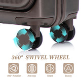Luggage Set With Cosmetic Case, Combination Lock, Front Opening Design
