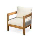 Porto - Outdoor Club Chair - Teak / Beige