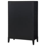 Mason - 5 Drawer Chest With Fluted Design - Black