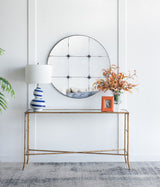 Traditional Decor Style Round Antique Glass Wall Mirror, Wall Decor For For Bathroom Entryway Console Lean Against Wall - Black - Wall Mirrors - Alpine Outlets