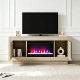 Fireplace TV Stand - Beige