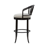 Luther - Commercial Grade Steel Frame Fabric Upholstered Swivel Bar Height Barstool
