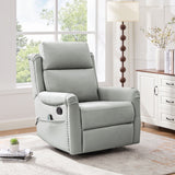 Manual Recliner Swivel Rocking Chair With 8 Point Massage And Heating