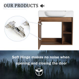Wall Mounted Bathroom Vanity With Sink & Soft Close Door