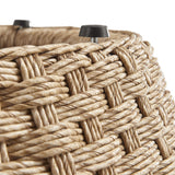 Kobalt - 3-Piece Powder Coated Metal Outdoor Conversation Set With Cushions - Boucle White / Natural
