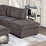 3 Piece Sectional Sofa With Reversible Chaise And USB Storage Ottoman