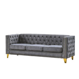Modern Sofa With Button Tufting, Upholstered Couch For Living Room