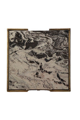 Sandra - End Table - Gray / Bronze