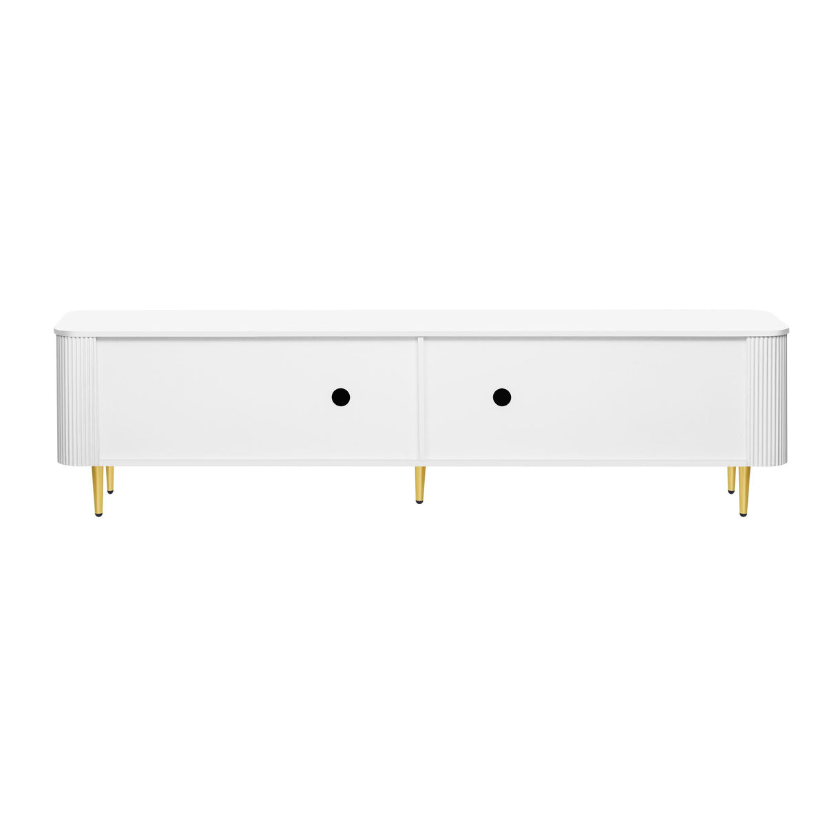 TV Stand For TVs, Media Console With 4 Spacious Cabinets For Living Room