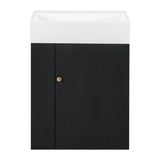 Modern Bathroom Vanity With Sink, Diamond Pattern Doors