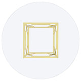 Krista - Round Glass Top Dining Table - Gold