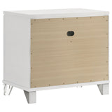 2 Drawer Nightstand With Accents - White