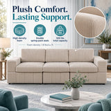 Oversized Modular Sectional Sofa 3 Piece Set, Flexible Layout For Living Room