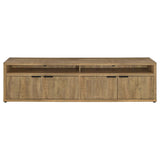 Palmer - 4 Door TV Stand With Open Shelves - Mango Color